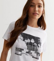 New Look White Photographic California Logo T-Shirt